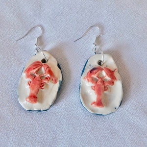 Red Lobster Earrings image 1