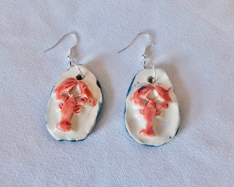 Red Lobster Earrings image 1