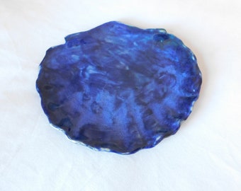 Blue Ceramic Seashell Medium Dish