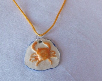 Crab Pendant ceramic