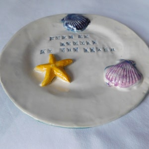 Seashells By The Seashore on a Ceramic Plate image 7