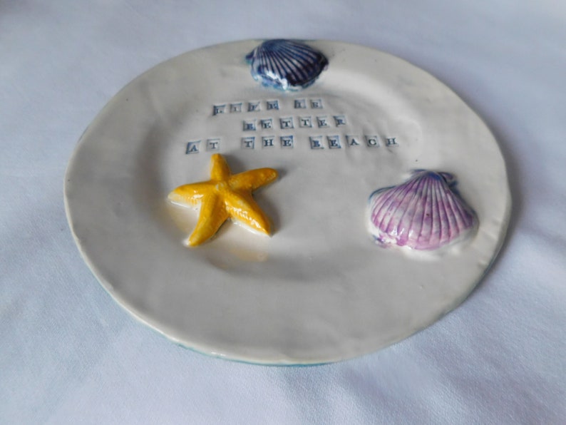 Seashells By The Seashore on a Ceramic Plate image 7