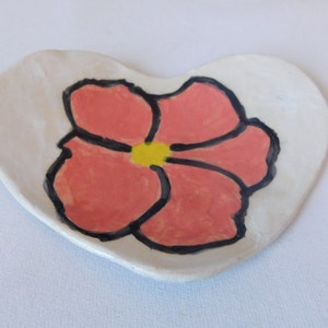 Mothers Day Ceramic Mini Heart Dish white heart dish