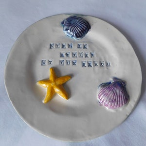 Seashells By The Seashore on a Ceramic Plate image 9