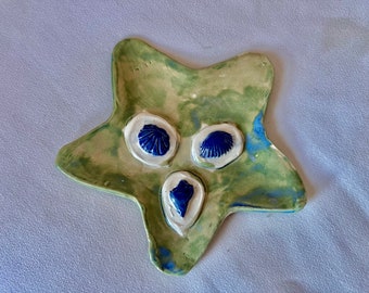 Ceramic Coastal Starfish Dish