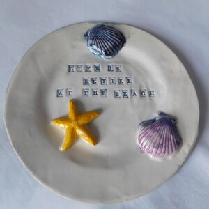 Seashells By The Seashore on a Ceramic Plate image 6