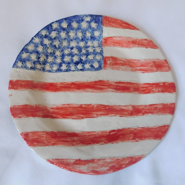 Patriotic ceramic plate