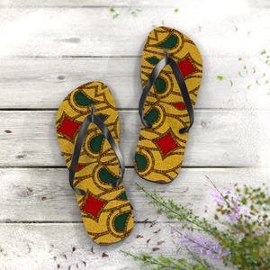 Boho Patterned Flip Flops: Summer Beachwear Slides