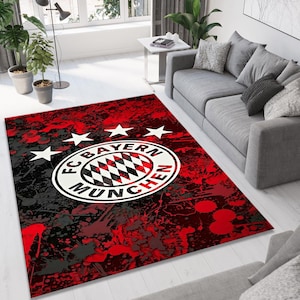 FC Bayern Munich Rug, Bayern Munich Rug, Football Rug,Bayern Munich,Modern Rug,Antislip Rug,Living Room Rug, Teen Room Rug,10x12 Rug,6x9 Rug
