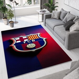 Barcelona Rug, Football Rug, Barcelona,Catalans,Modern Rug,Anti-slip Rug,Living Room Rug,Teen Room Rug,Soccer Rug,Gift Rug,10x12 Rug,6x9 Rug