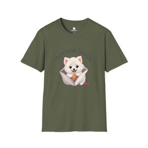 Fur-tune Cookie Japanese Spitz tee, Playful Dog T-Shirt, Cute Pet Shirt, Fun Gift for Dog Lovers, Casual Wear, Animal Lover Apparel