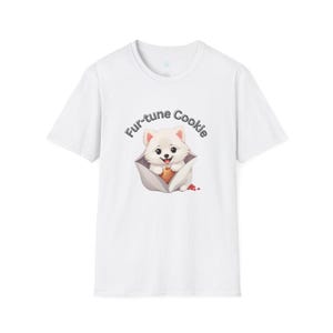 Fur-tune Cookie Japanese Spitz tee, Playful Dog T-Shirt, Cute Pet Shirt, Fun Gift for Dog Lovers, Casual Wear, Animal Lover Apparel