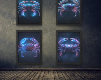 Zodiaque du cancer, hyper réaliste, art fantastique sombre, lot numérique téléchargeable