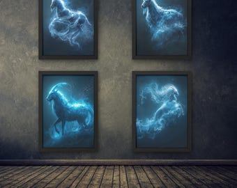 Zodiaque Capricorne, Art hyper réaliste, Dark Fantasy, lot numérique téléchargeable