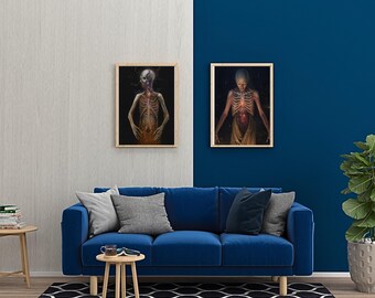 Emissaire mort-vivant Art horrifique, décoration murale macabre, lot numérique téléchargeable