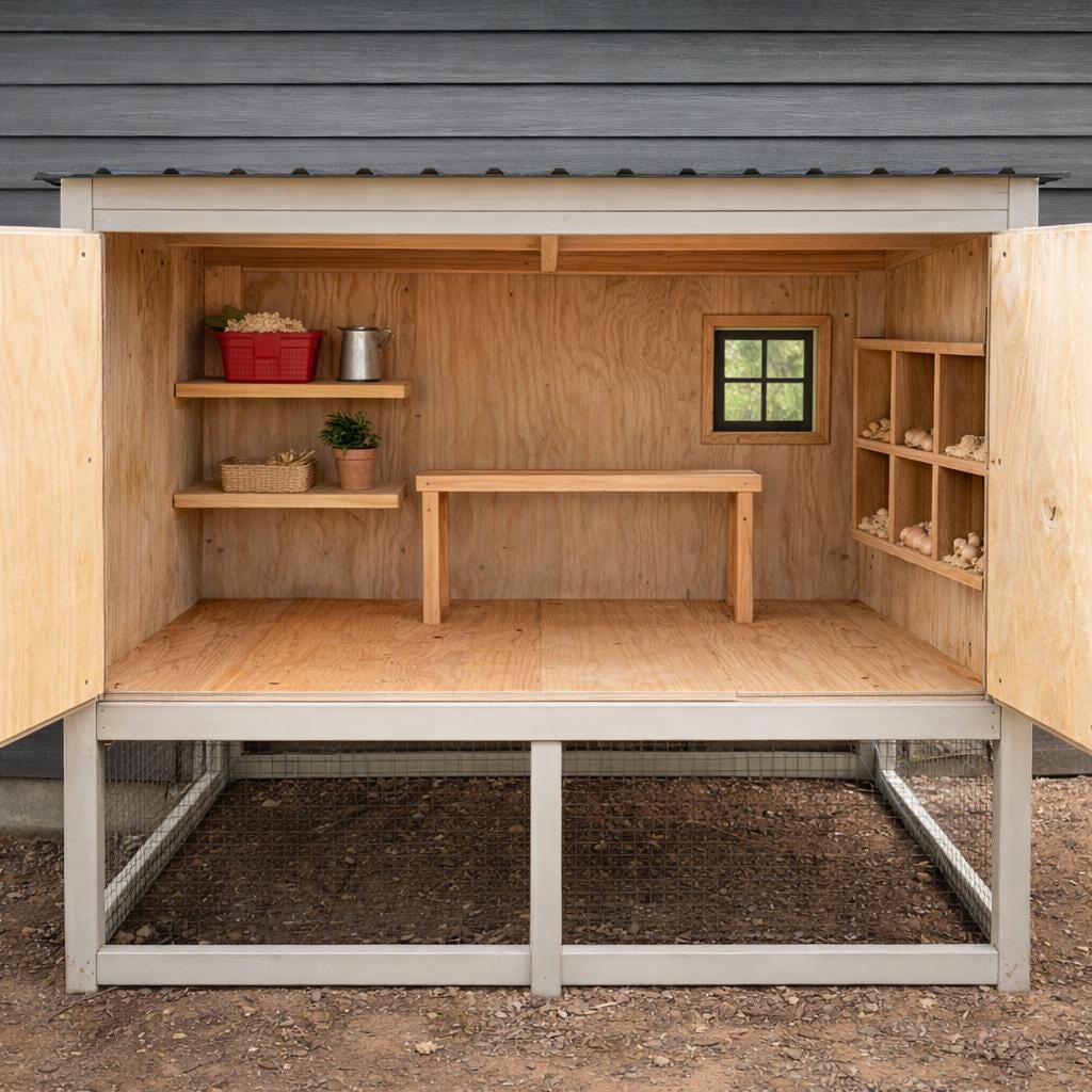 DIY Chicken Coop Build Plan: Outdoor Woodworking Plans Copp With Run ...