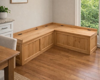 DIY Corner Bench Plan: Kitchen Banquette with Storage (PDF Pattern)