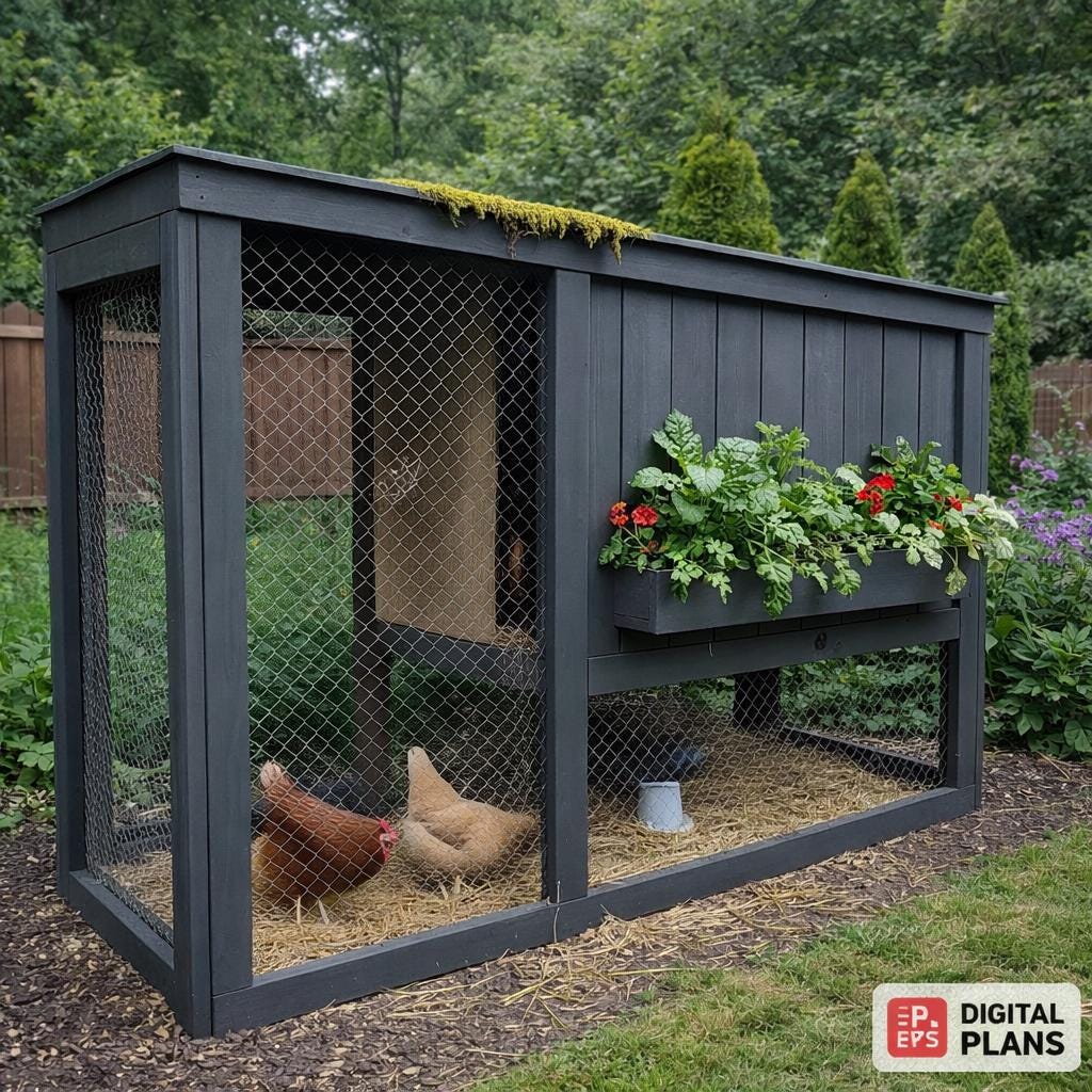 Simple Outdoor Wooden Chicken Coop Build Plan: DIY Small Backyard Hens ...