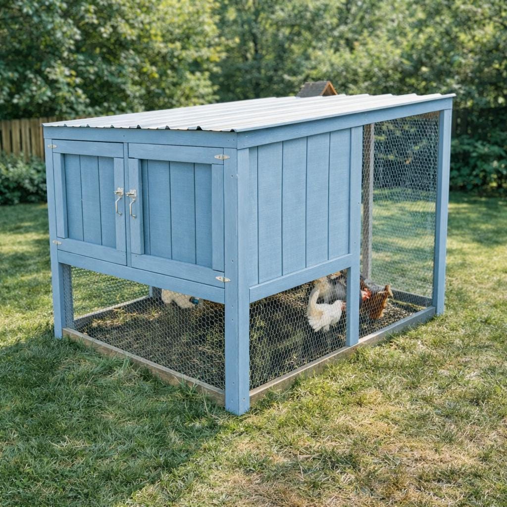 DIY Chicken Coop Build Plan: Outdoor Woodworking Plans Copp With Run ...