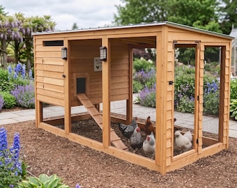 Large Chicken Coop Build Plan, DIY Walk in Chikcen Coop Build Plans Download