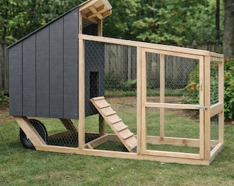 Chicken Coop Build Plan, Walk in Coop, Chicken Run Diy PDF Download, Easy Modern Coop Building