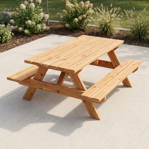 Picnic Table Plans - Step-by-Step Instructions - DIY Woodworking PDF Plans- Garden Table - Outdoor Furniture