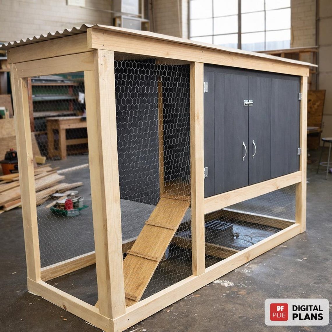 Simple Outdoor Wooden Chicken Coop Build Plan: DIY Small Backyard Hens ...