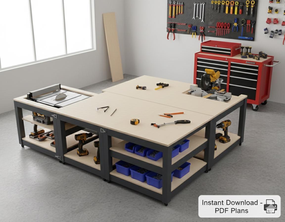 Table Saw, Miter, Router Workbench Plan for Ultimate Usability ...