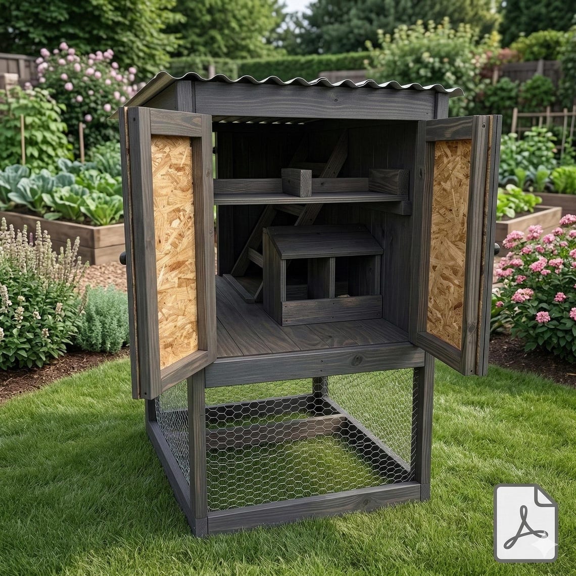 Simple Outdoor Wooden Chicken Coop Build Plan: DIY Small Backyard Hens ...