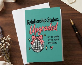 Happy Breakup Anniversary Card, Funny Divorce gift, Self Love Greeting Card for Best Friend, Breakup Gift