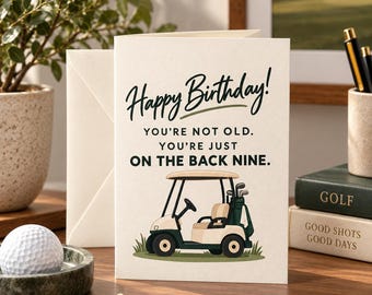 Funny Golf Birthday Greeting Card, Dad Birthday Card, Golf Lover Joke Card for Husband, Father of Grandpa