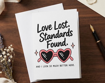 Funny Breakup Greeting Card, Funny Divorce Postcard, Empowerment Gift