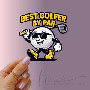 Best Golfer Kiss-Cut Stickers - Fun Golf Decor, Sporty Gifts, Laptop Decal, Golf Tournament Excitement