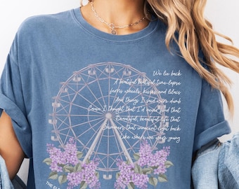 Comfort Colors Eldest Daughter Showgirl Shirt, Ferris Wheels, Kisses, and Lilacs Lyrics Vintage Graphic Tee, The Life of The Eldest Daughter