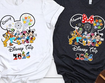 Custom Disneyworld Family Trip Shirt, Disney Family Vacation Shirt, Personalized Family Matching Shirt, Disney Custom Minnie & Mickey Shirt