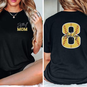 Personalized Softball Mom Shirt, Custom Softball Mom Shirt, Softball Mom Shirt, Customized Mom Gifts, Gift For Mom, Softball Shirt