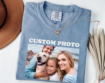 Comfort Colors® Custom Photo Shirt, Personalized T-Shirt, Custom Picture Shirt, Your Photo Shirt, Family Picture Tee, Logo Image Shirts Gift