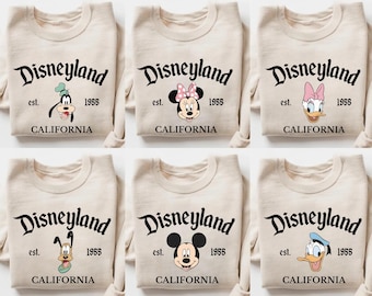 Vintage Disneyland Sweatshirt, Mickey and Friends Hoodie ,Disney Family Vacation Sweater, Disney Family Matching Shirts