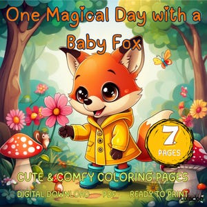 Ein magischer Tag mit dem Baby Fuchs - Ausmalbilder zum Ausdrucken, Ausmalbilder für Kinder und Jugendliche, Malseiten Ausmalen