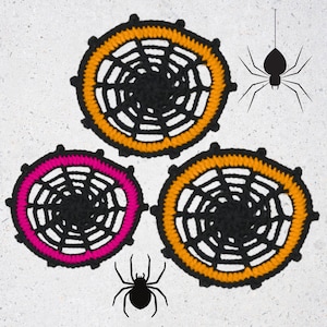 No Sew Spider Crochet Pattern,  Halloween Crochet Pattern Spider, Granny Square Halloween Crochet Square Pattern with Video Tutorial PDF