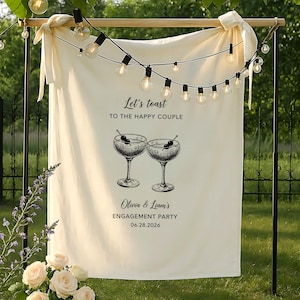 Custom Last Toast On The Coast Bachelorette Party Banner Personalized Beach Bachelorette Backdrop Coastal Bachelorette Party gift wedding