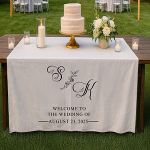 Custom Linen Wedding table Sign, Fabric Wedding Sign, Custom Welcome Sign, Linen Wedding Banner, Wedding Decoration, Engagement Party Sign