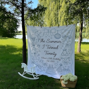Custom 2012 Birthday Party Banner, Cheers to 20 Years Backdrop, Personalized Birthday Wall Decor, Personalized Decor for Milestone gift