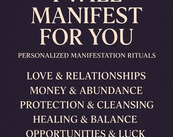 Benutzerdefinierte Manifestation Ritual | Ich Manifestiere Für Dich | Gesetz der Anziehung, Liebe, Geld, Erfolg, Twins Flame