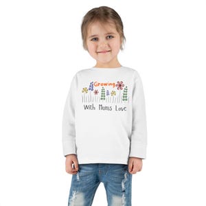 Growing Together Toddler Long Sleeve Tee, Cute Toddler Shirt, Kids Gift, Birthday Outfit, Spring Style, Playdate Tee, Matching sets