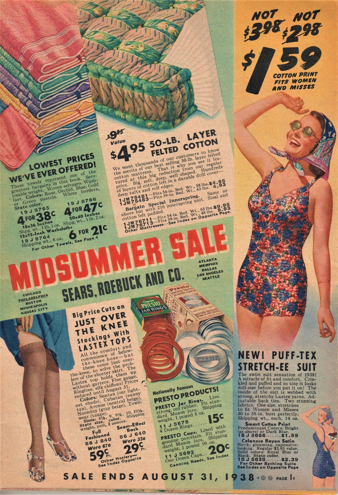 1938 Sears, Roebuck and Co. August 31 Catalog PDF Etsy