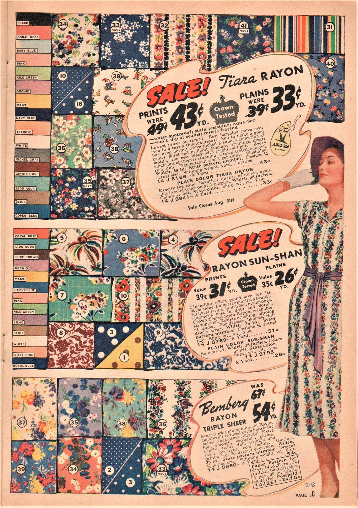 1938 Sears, Roebuck and Co. August 31 Catalog PDF Etsy