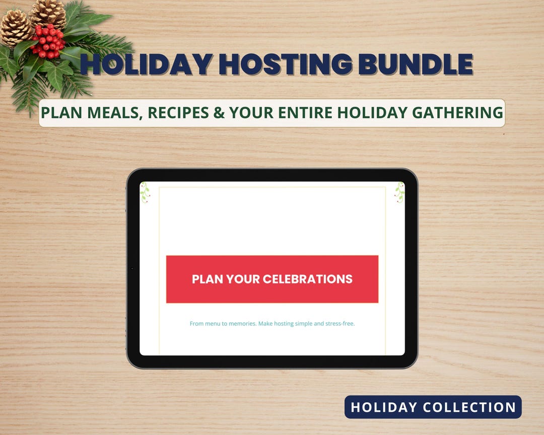 Holiday Hosting Planner Printable | Meal Planning, Hosting Checklist ...
