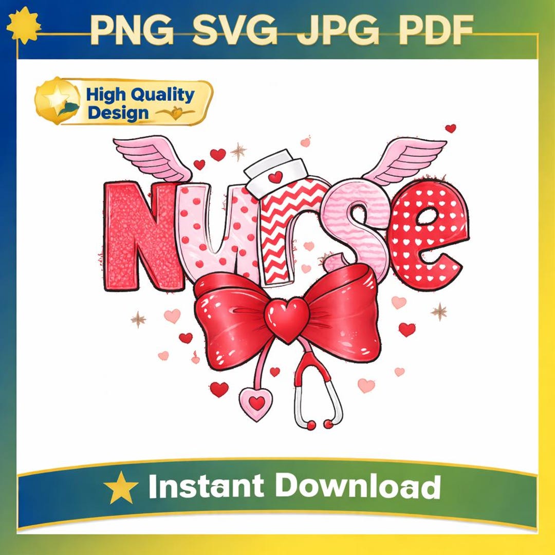 Nurse Valentine SVG PNG | Nurse Shirt Design | Clipart | Medical Gift ...