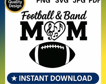 Voetbal en bandmoeder SVG-png-bestand | Shirtontwerp | Clipart | Marcheren